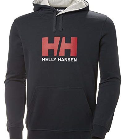 Helly Hansen Logo Hoodie HH Sudadera con Capucha, Hombre, Azul Marino, XL