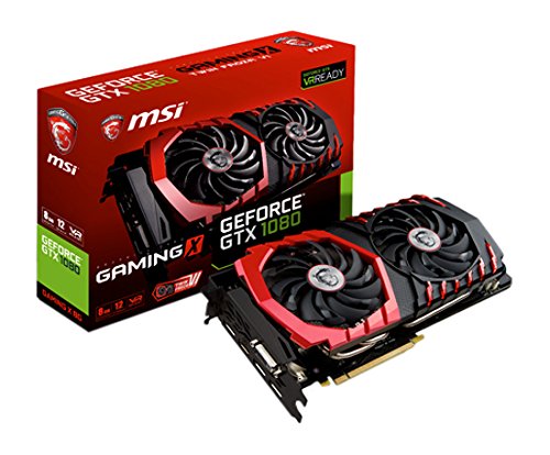 MSI GeForce GTX 1080 Gaming X 8G - Tarjeta gráfica (refrigeración Twin Frozr Vi, Backplate, LED RGB, 8 GB Memoria GDDR5X, VR Ready)