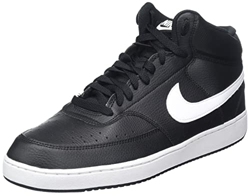 NIKE Court Vision Mid Next Nature, Zapatillas de Gimnasia Hombre, Black White Black, 44 EU