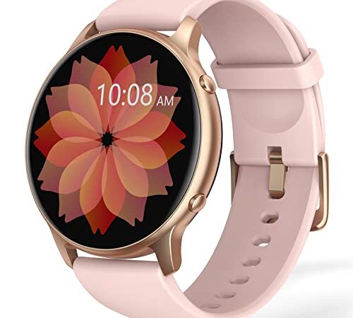 Reloj Inteligente Mujer, IP68 Impermeable Smartwatch Mujer, 1,3" Pantalla Táctil Reloj Deportivo Mujer, con Oxímetro, DIY Esfera Reloj, Monitor Sueño, Podómetro, Pulsómetro para Android iOS