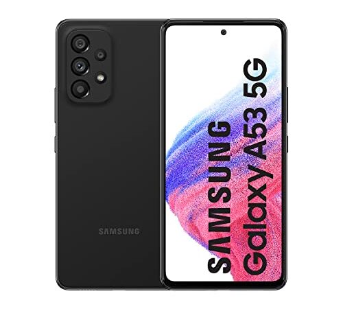 Samsung Galaxy A53 5G (128 GB) Negro - Teléfono Móvil con Pantalla de 6,5'', Smartphone Android de 6 GB de RAM, Memoria Interna Ampliable, Batería de 5000 mAh y Carga Super Rápida (Versión ES)