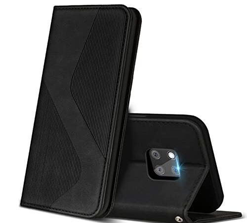 ZONNAVI Funda para Huawei Mate 20 Pro, Funda Libro de Cuero con Ranura para Tarjeta y Magnético, Wallet Flip Caso Cubierta Case Carcasa para Huawei Mate 20 Pro (Negro)