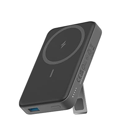 Anker 633 Batería Externa magnético de 10000 mAh, Cargador portátil inalámbrico Plegable, Solo para iPhone 13/13 Pro / 13 Pro MAX / 12/12 Pro y 12 Pro MAX (Negro)