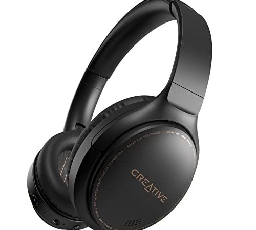 CREATIVE Zen Hybrid Auriculares Supraaurales Wireless Cancelación de Ruido Activa Híbrida, Modo Ambiente, hasta 27 Horas, Bluetooth 5.0, Micró, Negro