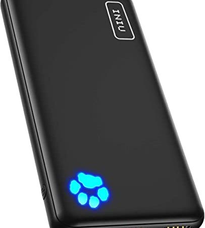 INIU Power Bank, Slimmest 10000mAh Bateria Externa Carga Rapida, 3A USB C Cargador Portatil 3 Puertos Powerbank para iPhone 14 13 12 11 X Pro MAX Samsung S22 S21 S20 Xiaomi iPad Tablet Airpods etc.