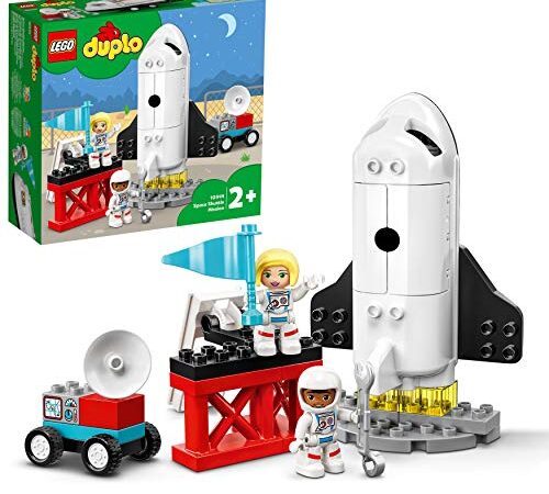 LEGO 10944 Duplo Misión de la Lanzadera Espacial Juguete de Construcción de Cohete Espacial para Niños +2 años con Astronautas