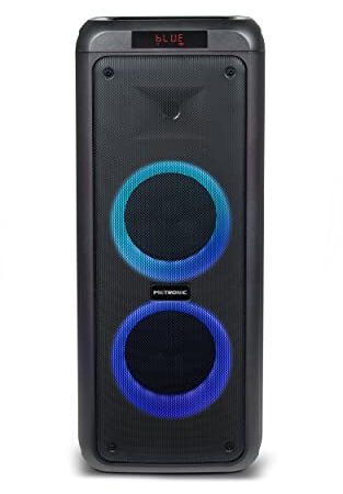 Metronic 477182 - Altavoz Bluetooth Potente 600W Party XL, portátil, LED Lights, Toma USB, MicroSD, 2 entradas para Micro, Toma AUX-IN, Mando a Distancia, asa para Transporte, Micro Incluido, Negro