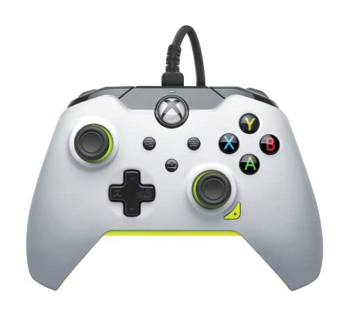 PDP Wired mando Electric White for Xbox Series X|S, Gamepad, Video Game mando, Gaming, Xbox One, Officially Licensed - Xbox Series X