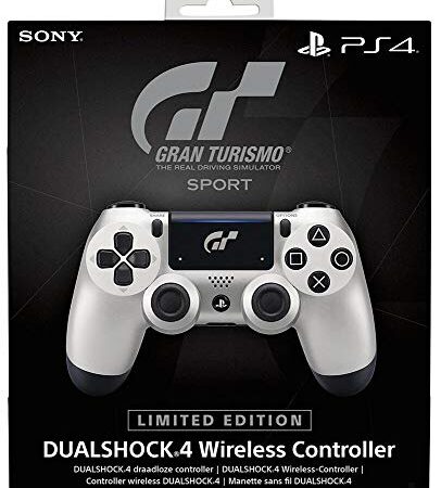 Sony DUALSHOCK 4 Limited Edition GT Sport Gamepad PlayStation 4 Negro, Plata - Volante/mando (Gamepad, PlayStation 4, Analógico/Digital, D-pad, Hogar, Share, Inalámbrico y alámbrico, Bluetooth)