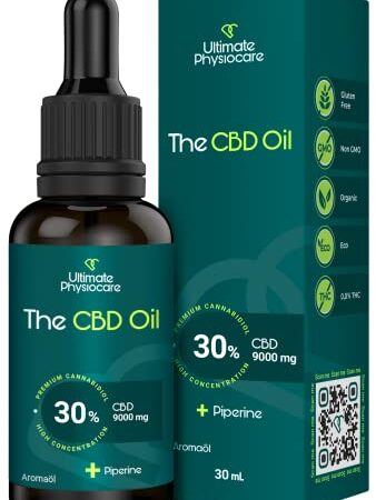 Aceite CBD 30% 9000mg Cannabidiol 30ml The CBD Oil | Aceite de cannabis. Formulado con Aceite de cáñamo, MCT (coco) y piperina. 100% orgánico.