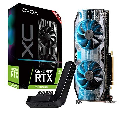 EVGA GeForce RTX 2070 Super XC Gaming, 08G-P4-3172-KP, 8GB GDDR6, Dual HDB Fans, RGB LED, Metal Backplate + PowerLink