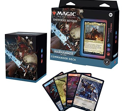 Magic The Gathering D07860000 Más allá del Multiverso: Warhammer 40.000 Mazo de Commander, de Los Poderes Ruinosos (Versión en Inglés)