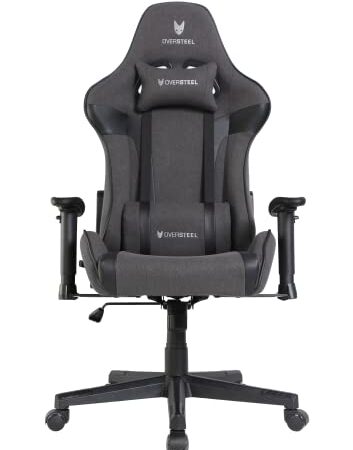 Oversteel ULTIMET - Silla Gaming Profesional Tela Transpirable, Reposabrazos 2D, Ajustable en Altura, Respaldo Reclinable 180º, Pistón Gas Clase 3, Hasta 120Kg, Color Negro