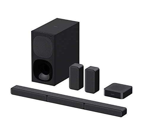 Sony HT-S40R - Barra de Sonido 5.1 (Sistema de Cine en Casa, Altavoces Traseros Inalámbricos, 600 W, Dolby Digital, Bluetooth, Sonido Envolvente), Negro
