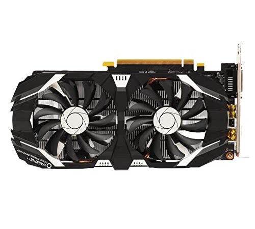 Topiky Tarjeta Gráfica GTX 1060, Tarjeta Gráfica para Juegos GDDR5 de 6GB/5GB/3GB 192bit 4K HDR 8008MHz Frecuencia de Memoria, Interfaz HDMI DVI DP, Ventiladores Duales(5 GB)