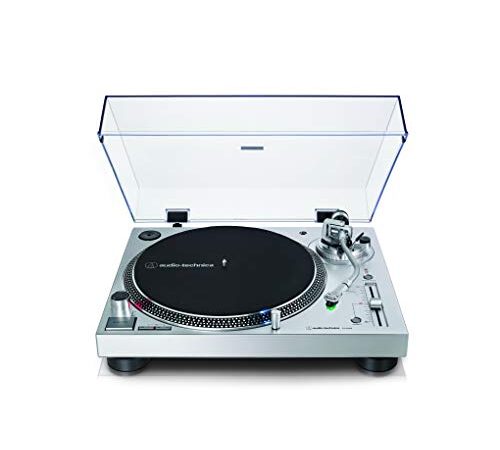 Audio-Technica AT-LP120X, Giradiscos de Tracción Directa (Analógico y USB), Plata