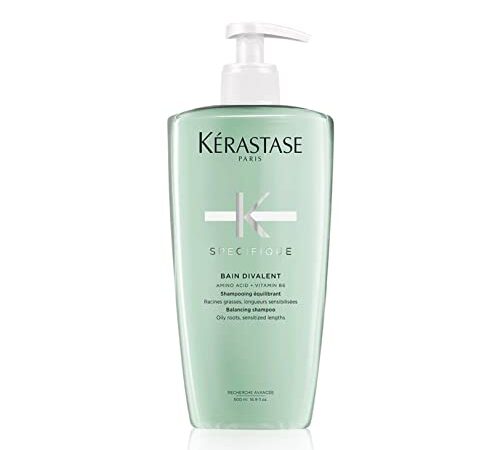 Kérastase, Spécifique, Champú Equilibrante, Para Raíces Grasas y Cabello Sensible, Bain Divalent, 500 ml