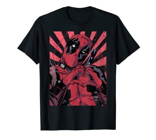 Marvel Deadpool Heart Hands Camiseta