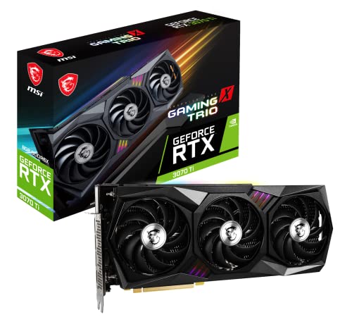 MSI GeForce RTX 3070 Ti Gaming X Trio 8G Tarjeta gráfica - 8GB GDDR6X, 19 Gbps/256-Bit, PCIe 4.0, HDMI 2.1a, DisplayPort 1.4a