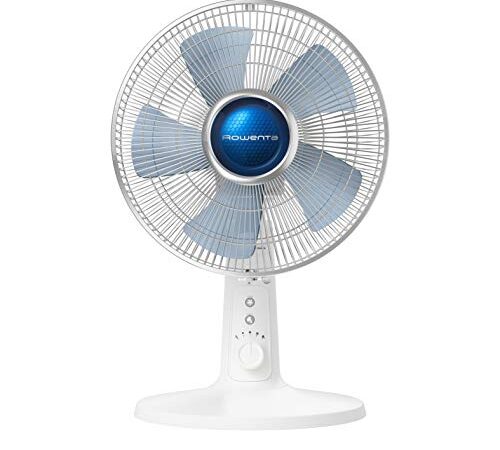 Rowenta Ventilador Turbo Silence Extreme + VU2730 Ventilador de mesa de 4 velocidades y 30 cm, posición nocturna silenciosa, oscilación automática, orientación ajustable, modo Turbo Boost, Multicolor