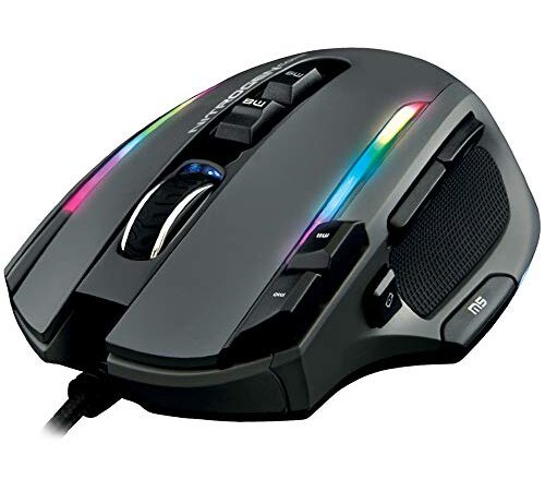 The G-LAB Kult NITROGEN Core Mouse Gaming con cable de Alto Rendimiento - Sensor Óptico Avago 10,000 DPI, RGB, Peso ajustable, 11 Botones Programables, Ultraligero, Compatible con PC/PS4/PS5/Xbox One