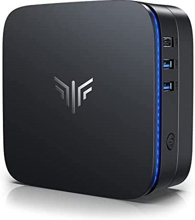 NiPoGi Mini PC, 8GB RAM 128GB SSD Ιntel Celeron J3455 Windows 10 Pro Mini Ordenador, Soporte 2.5" SSD/mSATA SSD, 2.4G+5G WiFi, Gigabit Ethernet, BT 4.2, 4K, Dual HDMI Office Mini Computadora