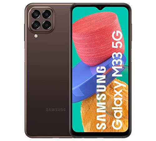 Samsung Galaxy M33 5G (128 GB) Marrón – Teléfono Móvil Libre Android, Smartphone con 6 GB de RAM [Exclusivo de Amazon] (Versión Española)